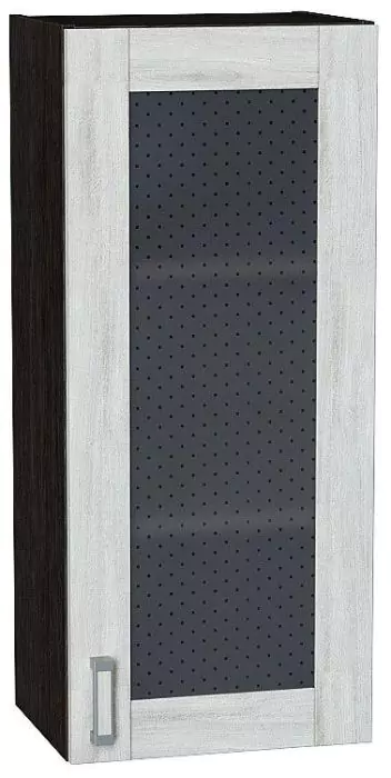 Шкаф верхний с 1-ой остекленной дверцей Лофт 920х400 Nordic Oak/Венге