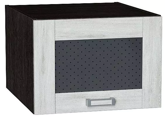 Шкаф верхний горизонтальный остекленный с увеличенной глубиной Лофт 500 Nordic Oak/Венге