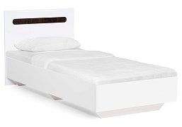 Кровать Амбра 90х200 белый глянец / белый эггер