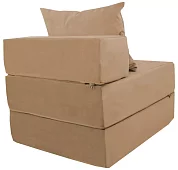 Бескаркасный диван Квадро Раскладывается на пол Бежевый