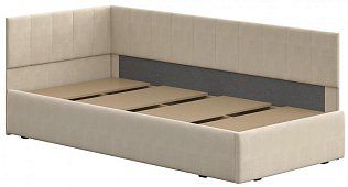 Кровать Гросато 90х200 бежевая Кровати без механизма Бежевый 