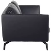 Прямой кожаный диван Некст (Лофт), Черный
