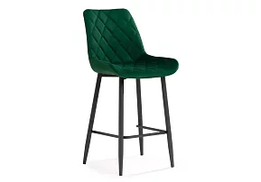 Барный стул Баодин велюр зеленый / черный 