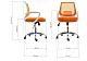 ф208а Компьютерное кресло Ergoplus белое / оранжевое
