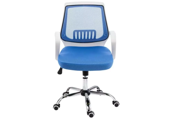 ф208а Компьютерное кресло Ergoplus белое / голубое