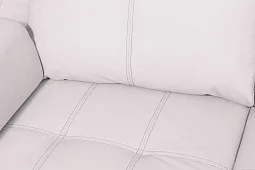 Кожаный диван Берета Дельфин Белый
